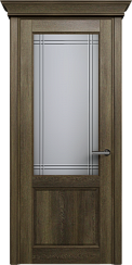 Дверь Status Classic 521 Итальянская решетка Карниз Дуб Винтаж