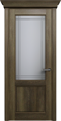 Дверь Status Classic 521 Итальянская решетка Карниз Дуб Винтаж