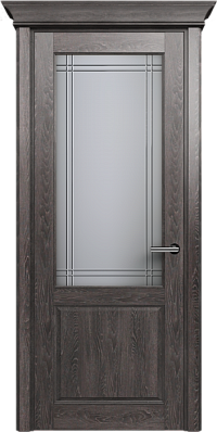 Дверь Status Classic 521 Итальянская решетка Карниз Дуб Патина
