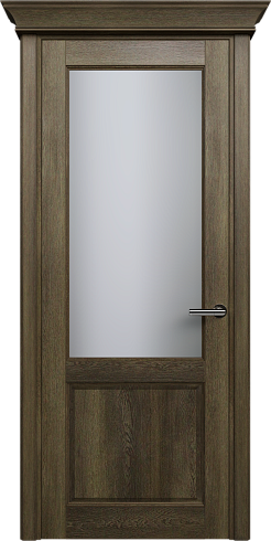 Дверь Status Classic 521 Белое сатинато Карниз Дуб Винтаж