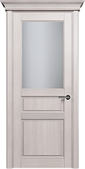Дверь Status Classic 532 Белое сатинато Карниз Дуб Белый