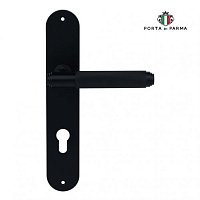 Дверная ручка на планке PORTA DI PARMA Exa Zig Чёрный 2301.03.CYL