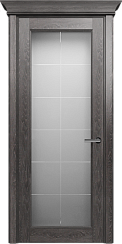 Дверь Status Classic 552 Английская решетка Карниз Дуб Патина