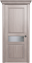 Дверь Status Classic 534 Белое сатинато Карниз Дуб Серый