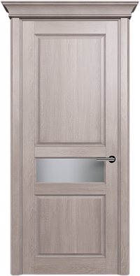 Дверь Status Classic 534 Белое сатинато Карниз Дуб Серый