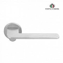 Дверная ручка на розетке PORTA DI PARMA Slim Матовый хром 103.02