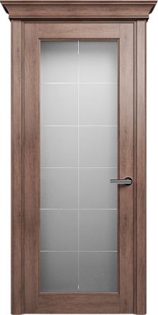 Дверь Status Classic 552 Английская решетка Карниз Дуб Капучино