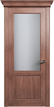 Дверь Status Classic 521 Белое сатинато Карниз Дуб Капучино