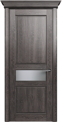 Дверь Status Classic 534 Белое сатинато Карниз Дуб Патина