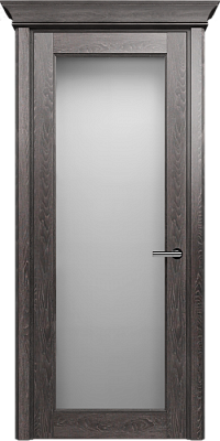 Дверь Status Classic 552 Белое сатинато Карниз Дуб Патина
