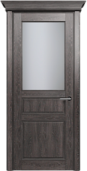 Дверь Status Classic 532 Белое сатинато Карниз Дуб Патина