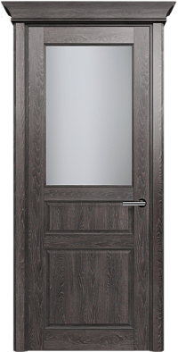 Дверь Status Classic 532 Белое сатинато Карниз Дуб Патина