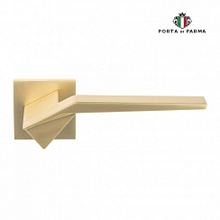 Дверная ручка на розетке PORTA DI PARMA Origami Матовое золото 205.07