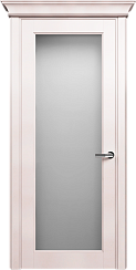 Дверь Status Classic 552 Белое сатинато Карниз Белый Жемчуг