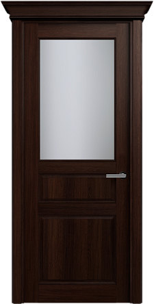 Дверь Status Classic 532 Белое сатинато Карниз Орех