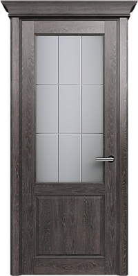 Дверь Status Classic 521 Английская решетка Карниз Дуб Патина