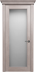 Дверь Status Classic 552 Белое сатинато Карниз Дуб Серый