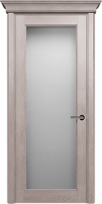 Дверь Status Classic 552 Белое сатинато Карниз Дуб Серый