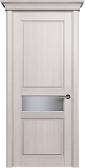 Дверь Status Classic 534 Белое сатинато Карниз Дуб Белый
