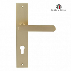 Дверная ручка на планке PORTA DI PARMA Glamour Матовое золото 2417.07.CYL